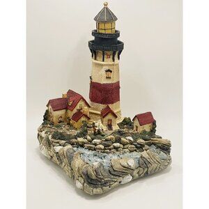 Lighthouse Reef Tabletop Decor 12” Music Box New England Keeper Harbor Cape READ